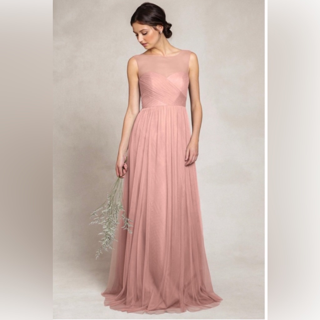Begonia (Pink) Slightly Altered For Length Jenni Yoo Aria Bridesmaid Dress